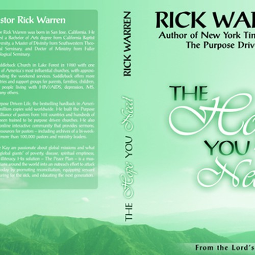 Design Rick Warren's New Book Cover Design by Floating Baron