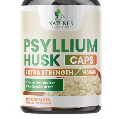 Natural Psyllium Husk Capsules Design needed for Nature's Nutrition Design by rashedhannan