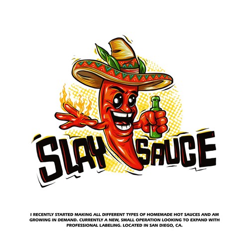 Can you slay the Slay Sauce logo contest? Design by adityabeny