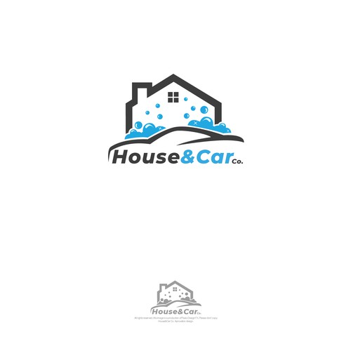 Sophisticated, modern House & Car Cleaning and maintenance company. Design by Paulo Design FX