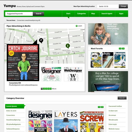 Design di Create the next website design for yumpu.com Webdesign  di Ingngarso