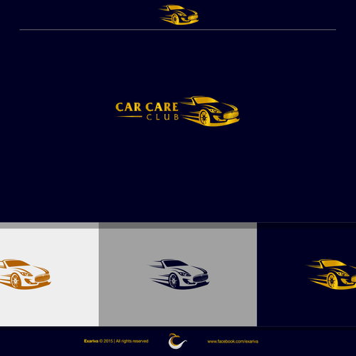 Logo for a car care club. a club to gather premium cars