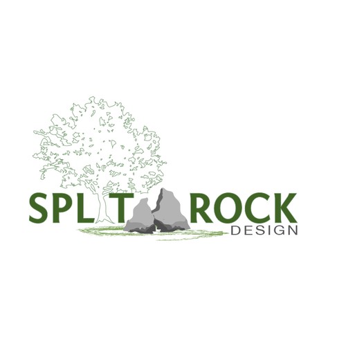 LOGO Split Rock Design (Landscape design builder logo) Logo design