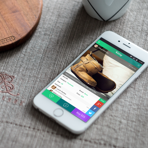 Mobile App Kidzy 2 simple screens + Logo. Design by Makak._.Studios