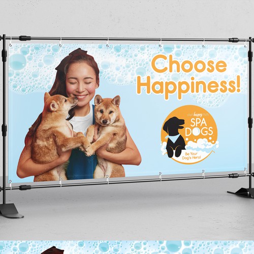 Choose Happiness Banner Design Ontwerp door FlipVinoya