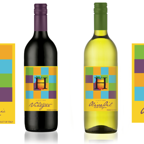 Olive Oil & Balsamic Vinegar label for Horrocks Farm Market Design by TokyoBrandHouse_