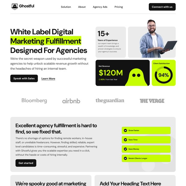 White Label Marketing Landing Page