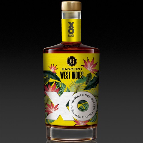 Design the labels of a whole new range of double aged RUM from the CARIBBEAN Diseño de Debdutta*