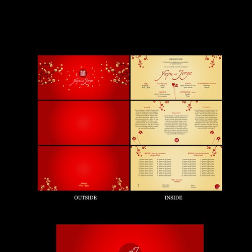 Wedding invitation card design needed for Yuyu & Jorge Ontwerp door deleted-840200