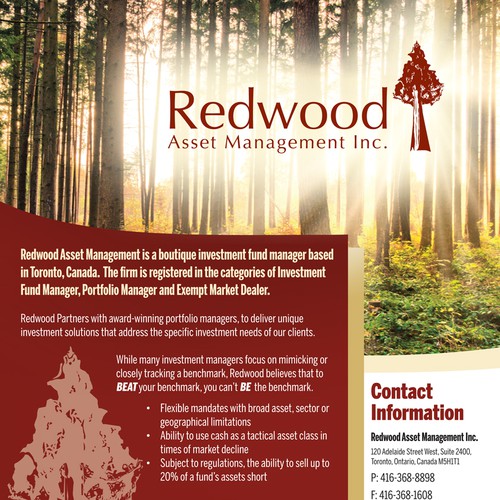 Designs | Create The Next Brochure Design For Redwood Asset Management ...