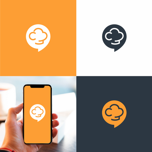 "CHEF": Food & Cooking Social Media Logo Design by pixelmatters