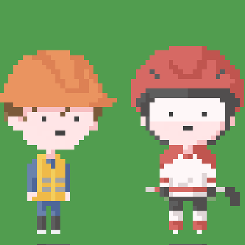 Create some 8-bit backgrounds, characters and items for a game Design von rioeatsrice