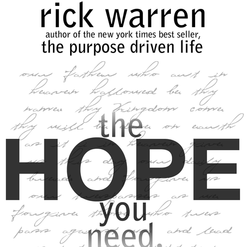 Design Rick Warren's New Book Cover Design por David Pham