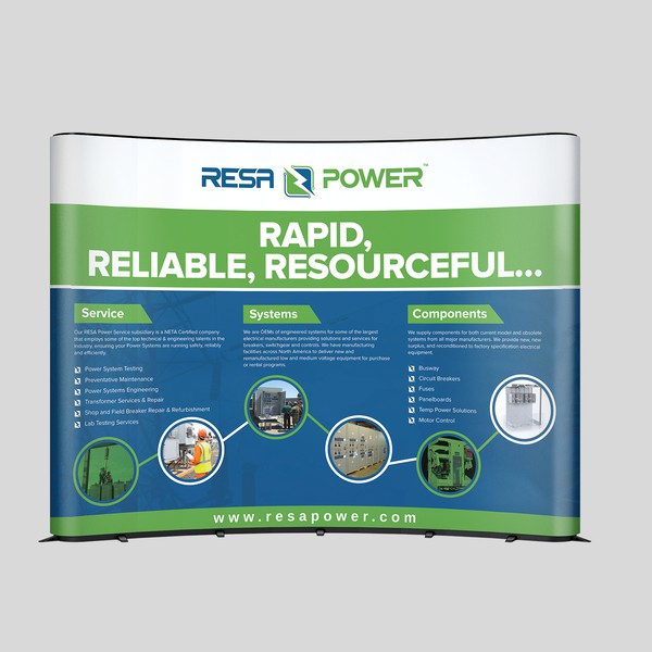 Design by Designsmills titled "Resa Power Trade Show Design "