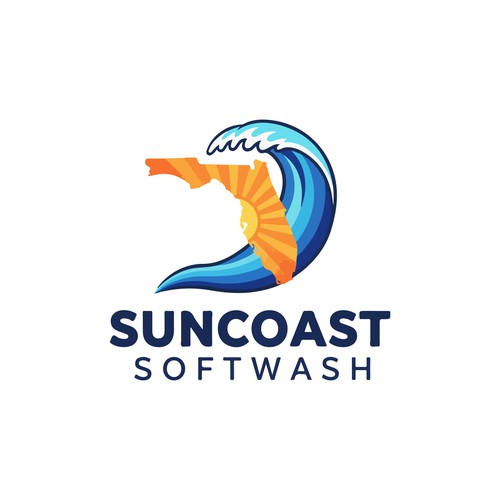 A logo for a softwash company that is appealing and inviting Design by CreCreature