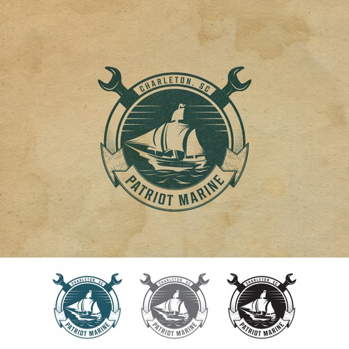 New marine repair company needs a modern classic logo. Design by RobiSugar™