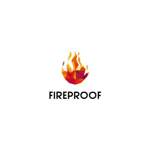 isometric fire logo Design by sunshine_design