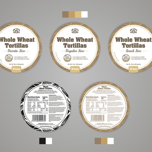 Create a new label for our natural tortillas Diseño de VEBO
