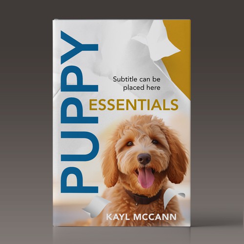 Cute puppy behaving badly for book cover Design by Sam Arts Studio