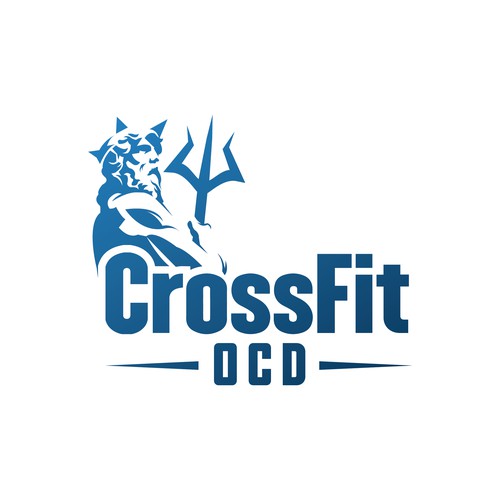 Logo pour une salle de CrossFit (France), thématique : trident, mer, odyssée, poseidon … Design by Daniel_Farits