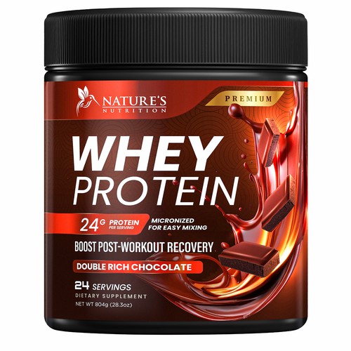 Tasty Whey Protein Chocolate Design Needed for Nature's Nutrition Design by Davi Giolo ★