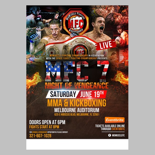 Creat our next Amatuer MMA Event Flyer- MFC 7: Night Of Vengeance Design by EPH Design (Eko)