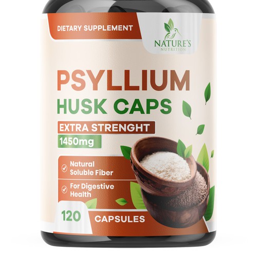 Natural Psyllium Husk Capsules Design needed for Nature's Nutrition Design by rashedhannan