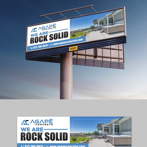 AN AMAZING CONCRETE COMPANY BILLBOARD NEEDED Aprox 14’ tall and 48’ wide Design by 123Graphics