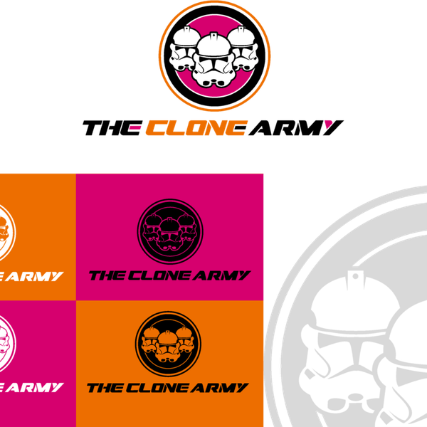 Create a modern logo for print and design company The Clone Army