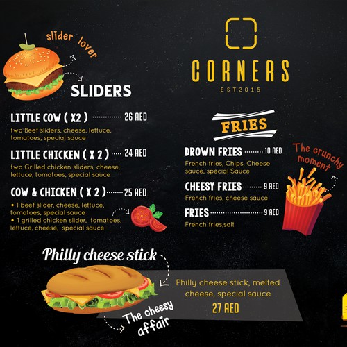 Design the Yellow bus Menu Design by Glitz Creation2020