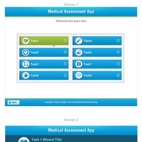 Interactive medical app for use by therapists and patients Diseño de Pixelligent Designs