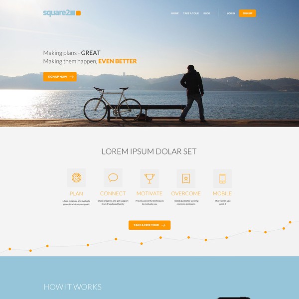Simple Home Page Design for goal tracking web app - Clear direction given