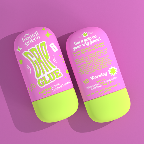 Design Design Wig Glue Product label  for a Viral Gen Z hair brand! por ilonaGi