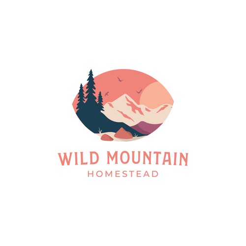 Artistic modern logo needed for a mountain-top flower farm. Design by Nick Camastra