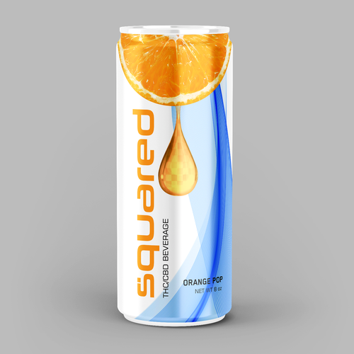 Clean - edgy beverage can for THC / CBD drink Design by SONUPARMAR