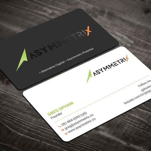 Design a cool, edgey but sophisticated business card for an alternative investment firm. Design von prosenjit_P