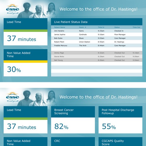 Designing a Digital Sign Template for Esse Health's new Digital Signage Project Design by Luc.it