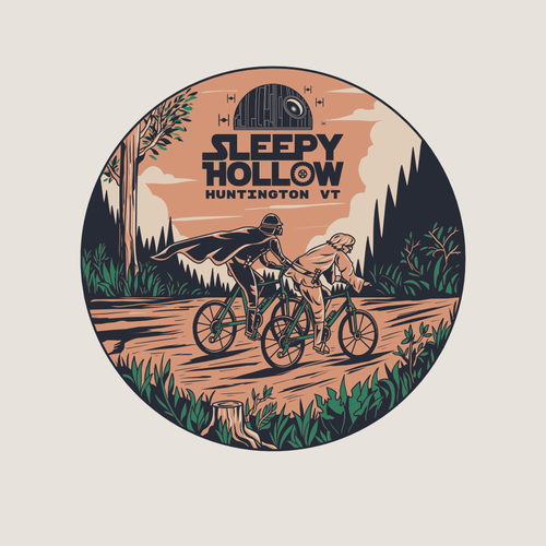 Mountain Bike Trail T Shirt Design Design by rururara