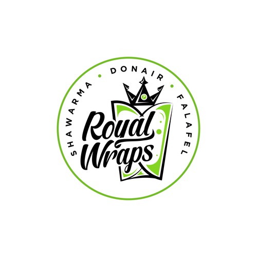 Logo for a fast food restaurant specializing in wraps. Design by Bravy Art