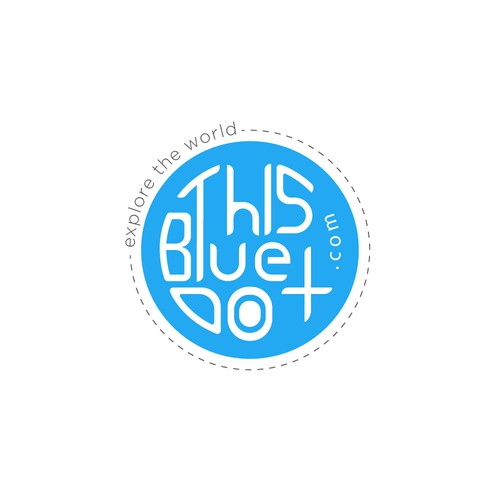 Design Logo for our new travel blog This Blue Dot - thisbluedot.com Design by One Frame