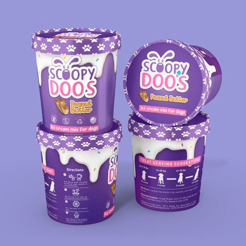 Dog Ice Cream Cup  Label デザイン by CUPEDIUM