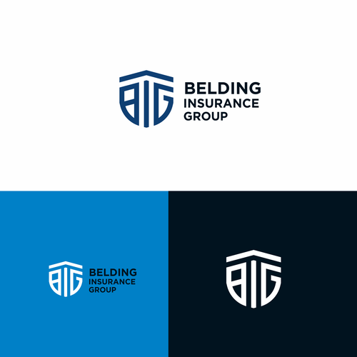 Simple logo w/ shield and letters "BIG" for insurance group Design by betul bejo