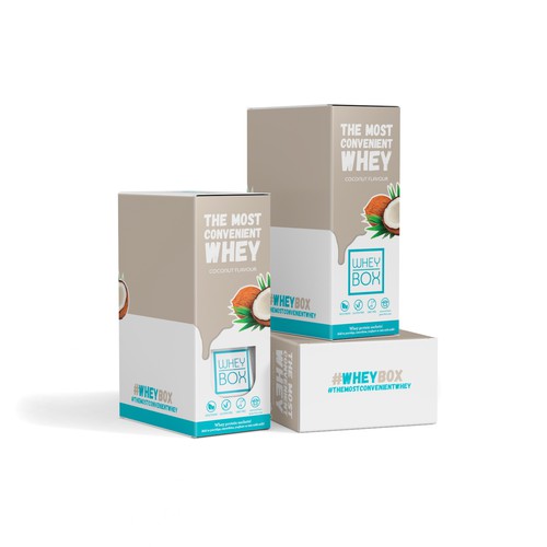 Design a retail case for our whey protein sachets Design by syakuro