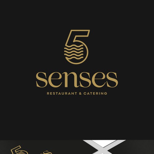 Restaurant logo to stimulate 5 senses Design by UZWEN