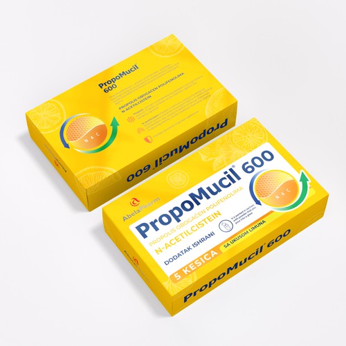 We need a POWERFUL reDesign of mucus relief sachets-ontwerp door CUPEDIUM