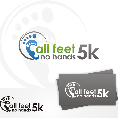 Create the next logo for All Feet, No Hands 5k デザイン by tasa