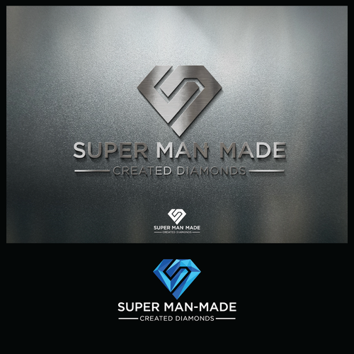 Strong & Simple design for our Super Man-Made Created Diamonds Design by ♛ clever studio ♛