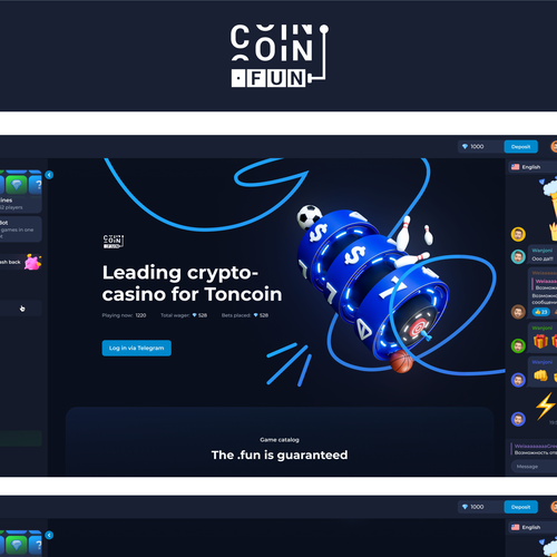 Coin.fun – Crypto Casino/Gambling Logo Design by B4Y