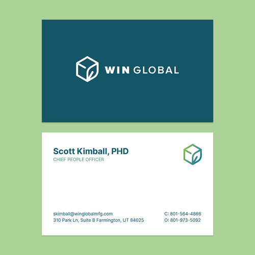 WIN Global Business Card Design Design réalisé par Studio Omaga