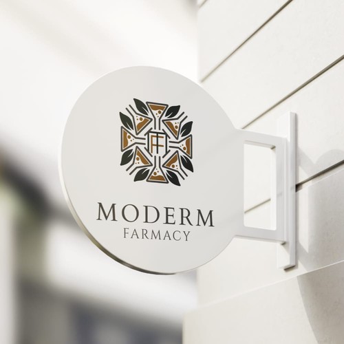 Modern skin care logo that combines science/medicine with nature Design by Fano Design